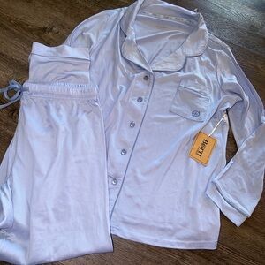 Born Sleepwear light blue periwinkle Pajama Set M